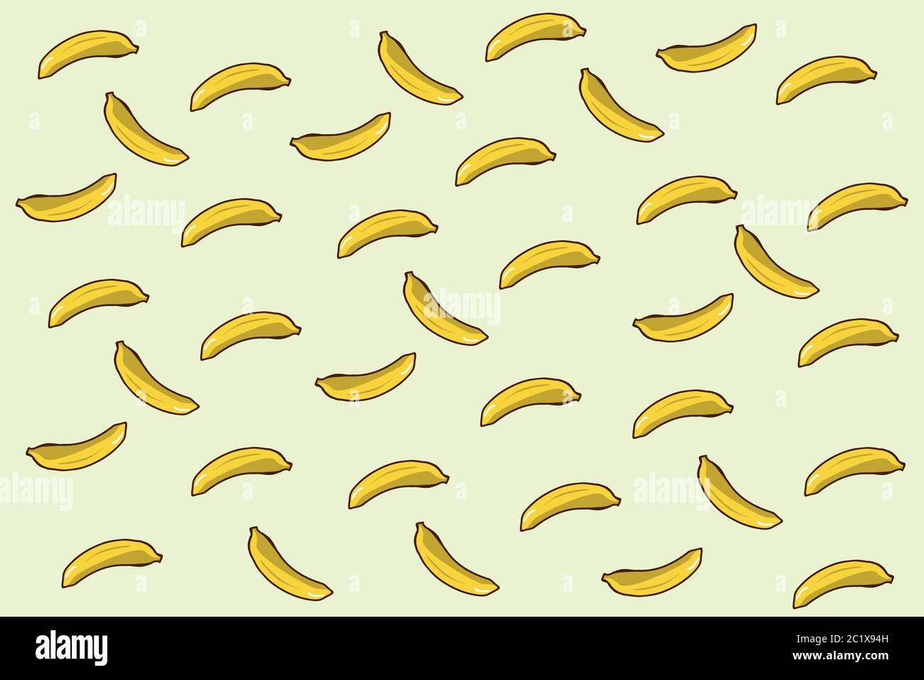 Banana background. Fruit vector seamless pattern. Background For Textile, Prints and Website Stock Vector