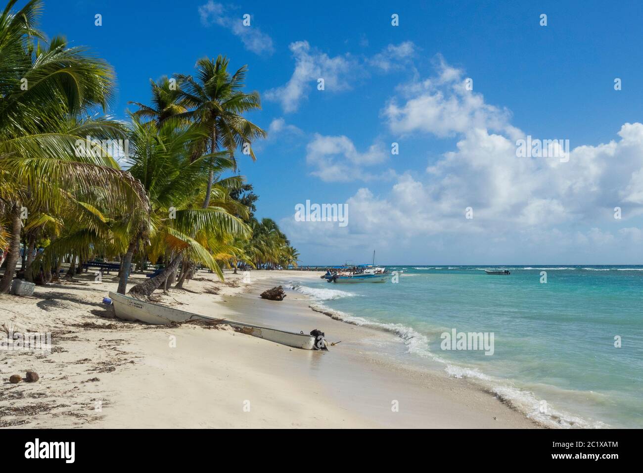 Dominican Republic on La Saona Island - Beach of Mano Juan Stock Photo
