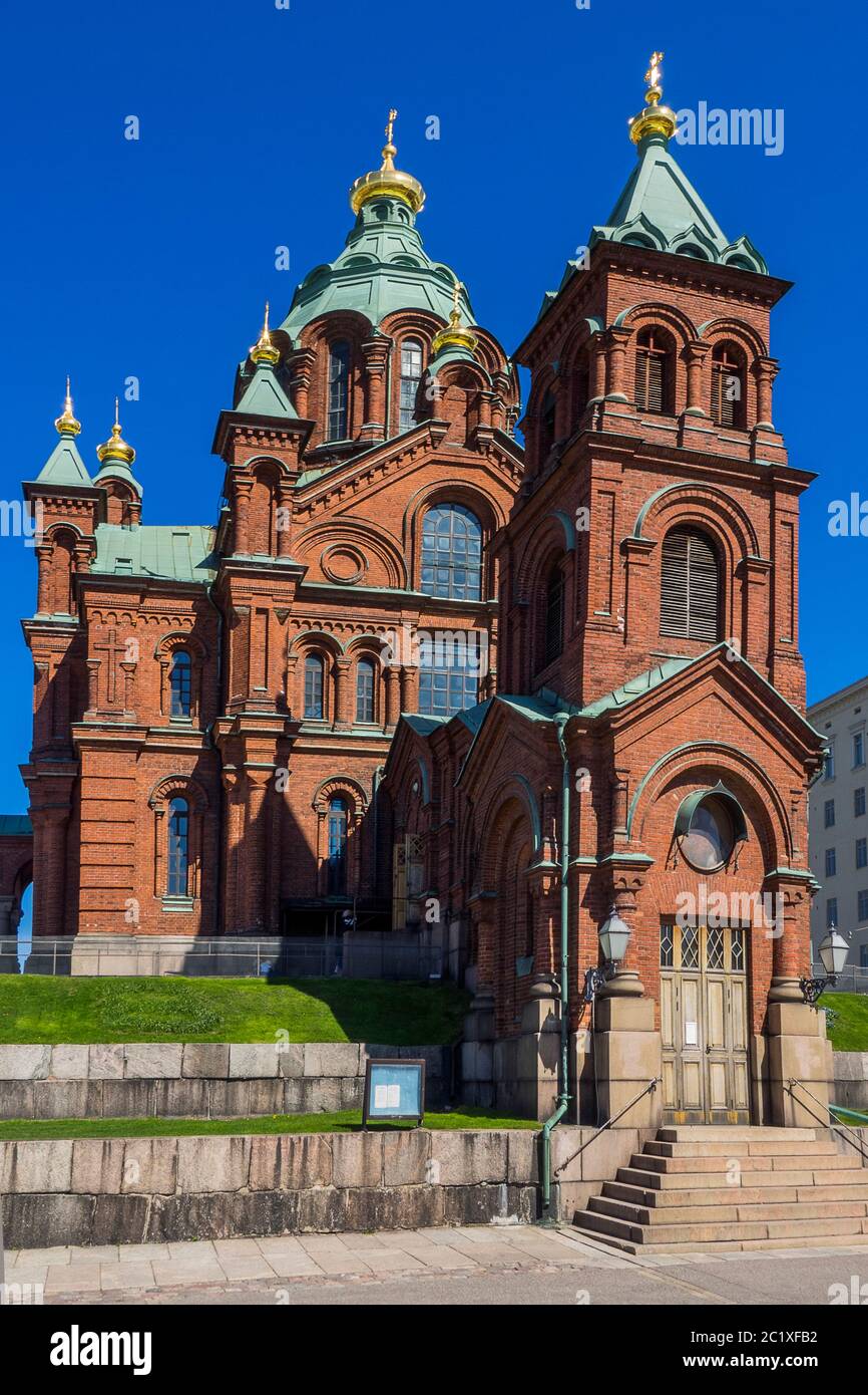 Helsinki in Finland - Uspensky Cathedral Stock Photo