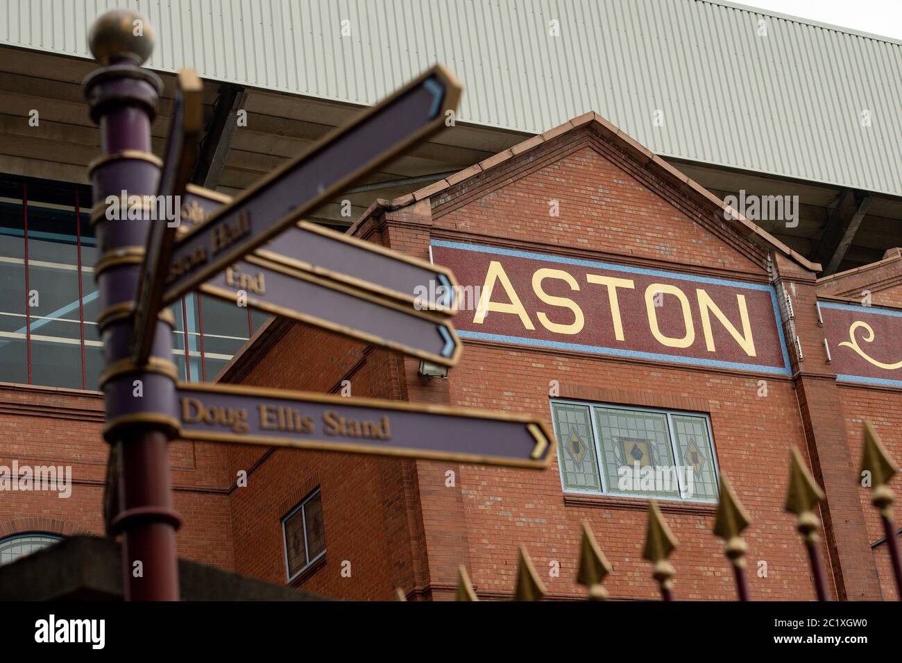 A general view of The Holte End at Villa Park, Birmingham, before the Premier League restart which starts with Aston Villa v Sheffield United on Wednesday evening. Stock Photo