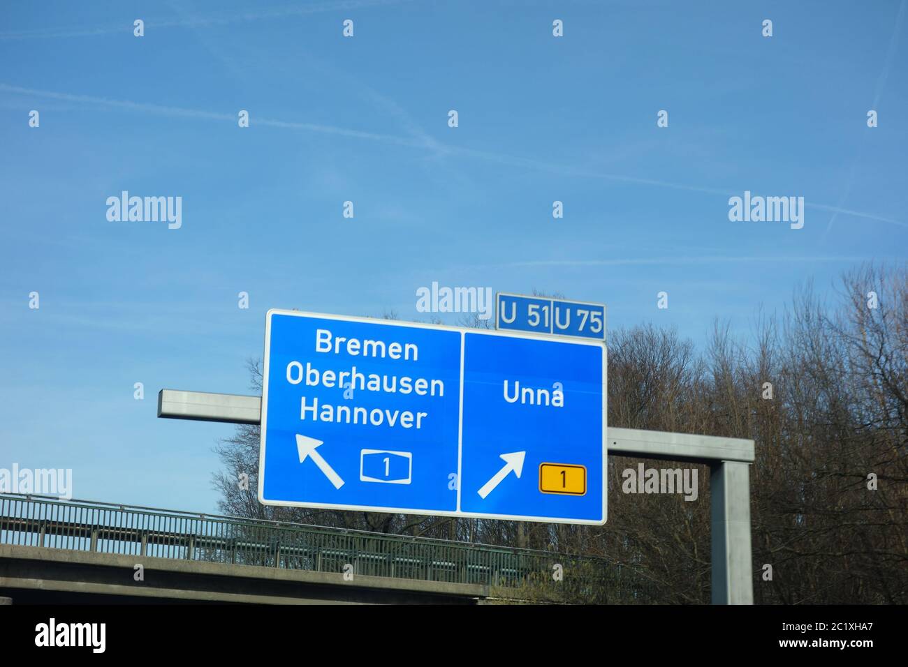 Federal Motorway Bremen, Oberhausen, Hannover, Unna Stock Photo