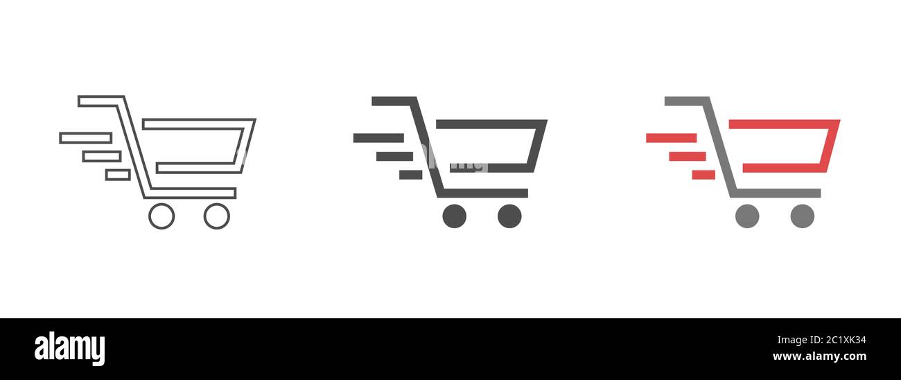 Shopping cart vector icons Stock Vector
