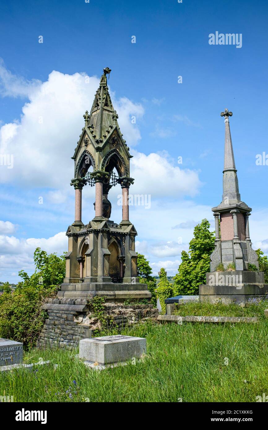 Blackburn Cemetery, Blackburn, Lancashire, UK. Where The 'British Giant' Fredrick Kempster is buried Stock Photo