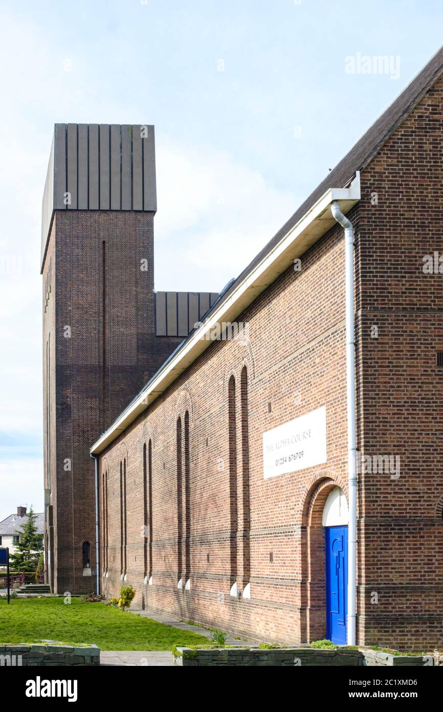 St Gabriel's church, Brownhill, Blackburn, Lancashire, UK. Deisigned by Liverpool architect F.X. Velarde Stock Photo