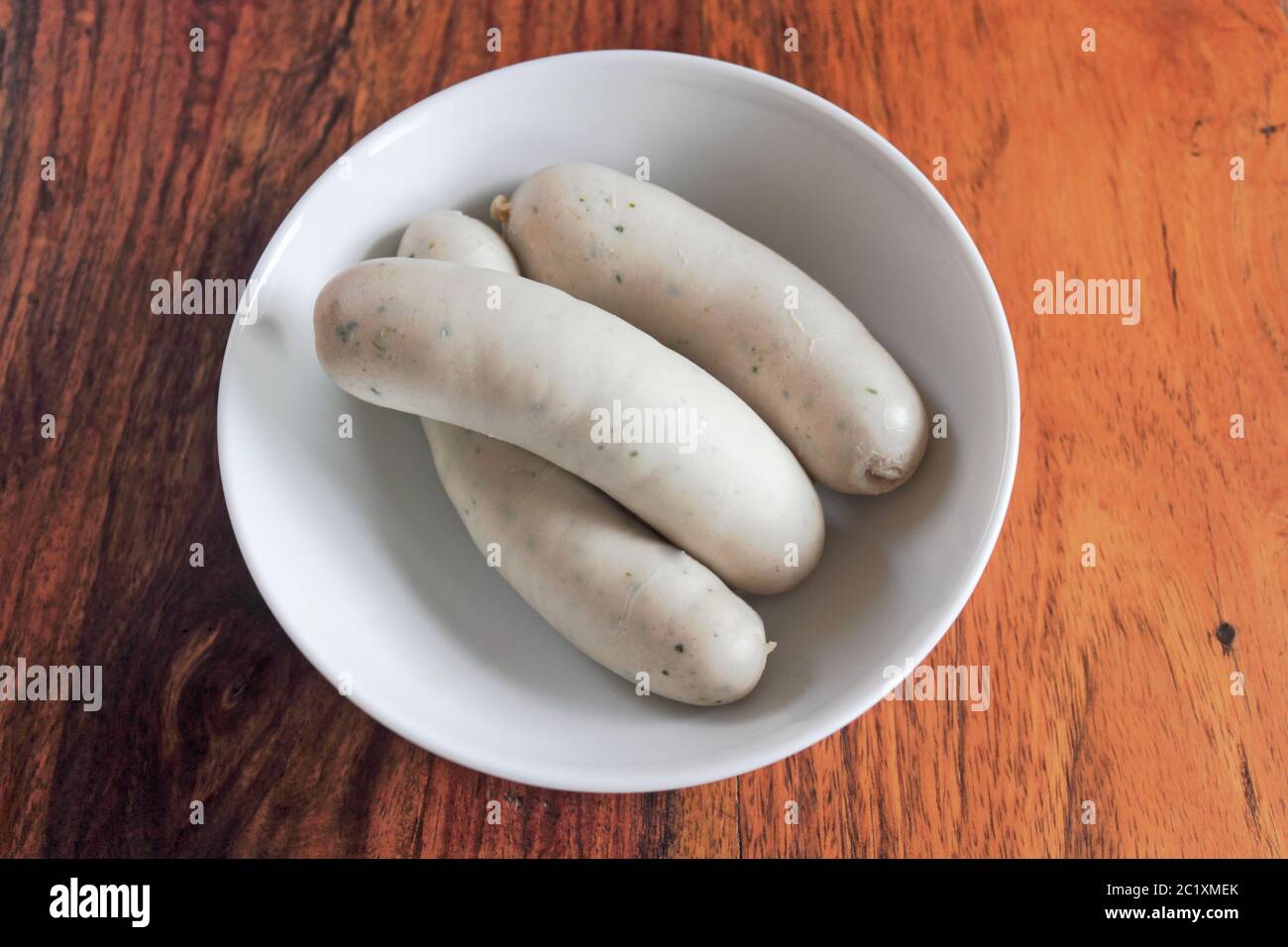 veal sausages Stock Photo