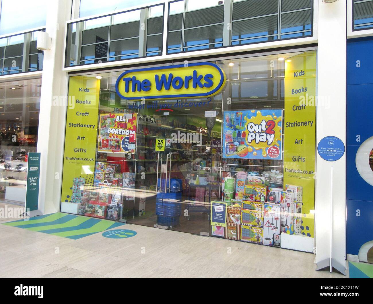 The Works store at a retail shopping centre Stock Photo Alamy