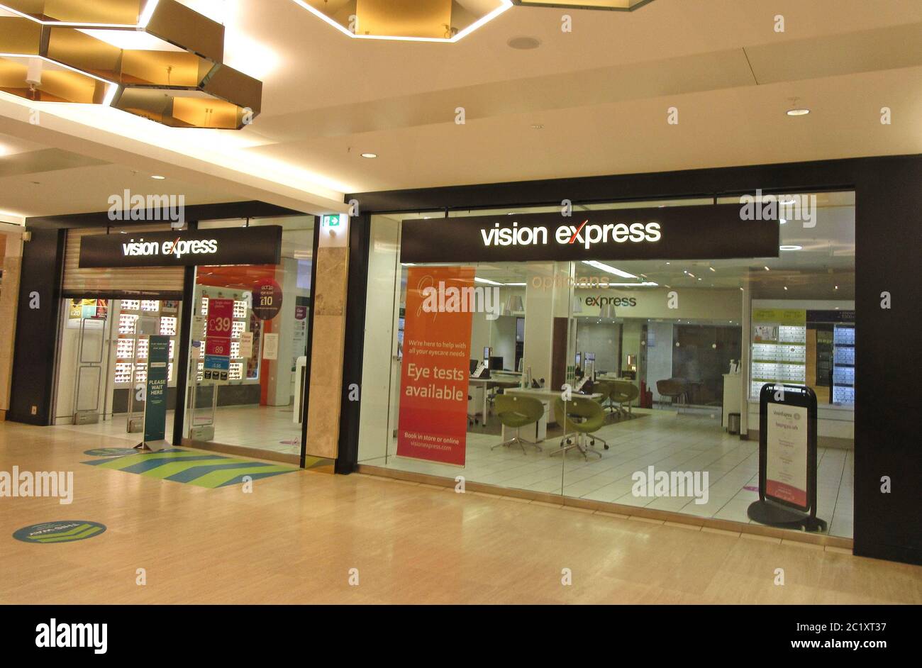 Vision Express Store Inside A Retail Shopping Centre Stock Photo Alamy