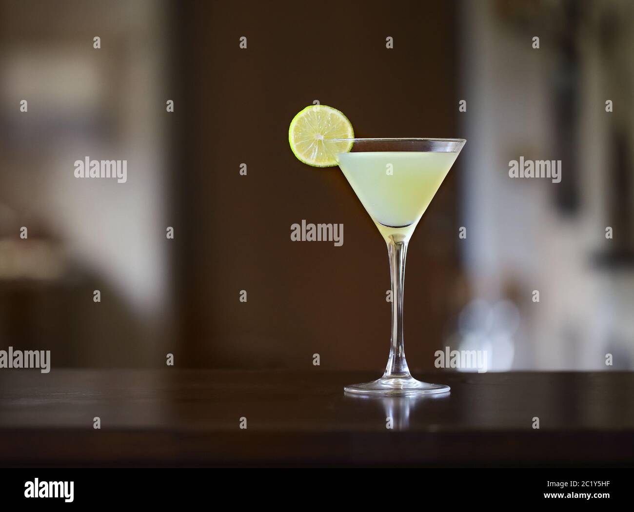 Daiquiri frozen cocktail with lime Stock Photo Alamy