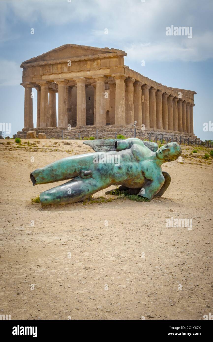 the Akropolis at Selinunte Segesta Sicily Stock Photo