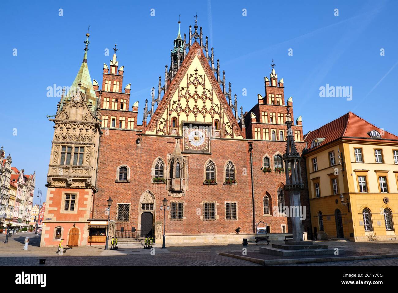 The beautiful Old Town Hall Of Wroclaw in Poland Stock Photo