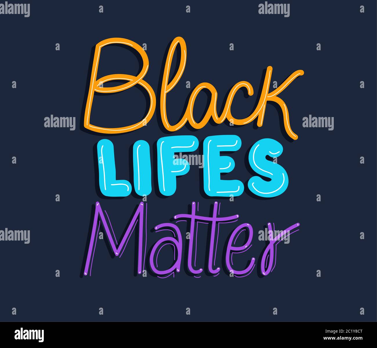 Black lives matter text design of Protest justice and racism theme ...