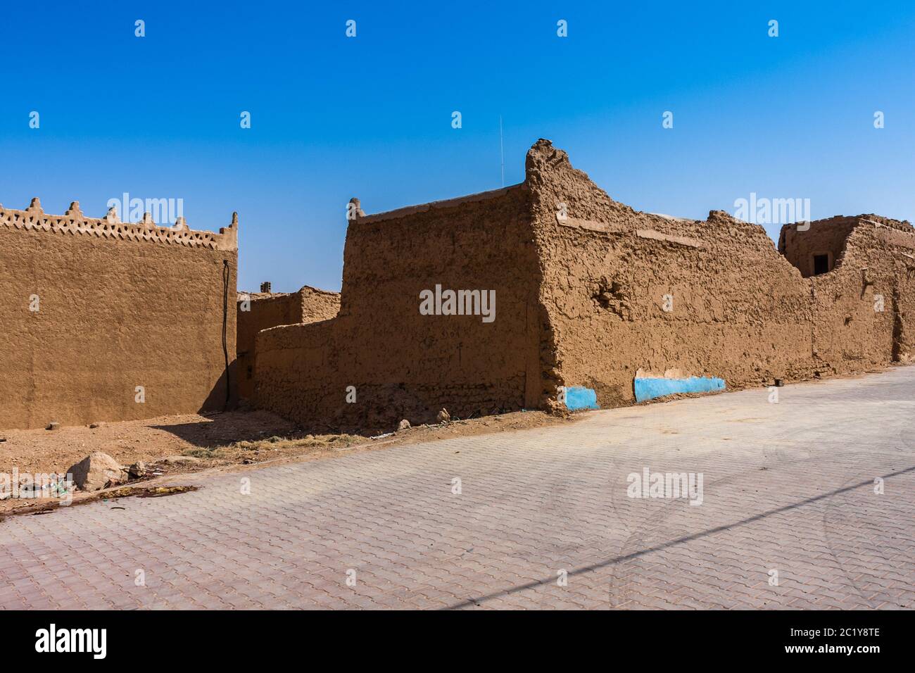 Traditional Arab mud brick architecture in Al Majmaah, Saudi Arabia Stock Photo
