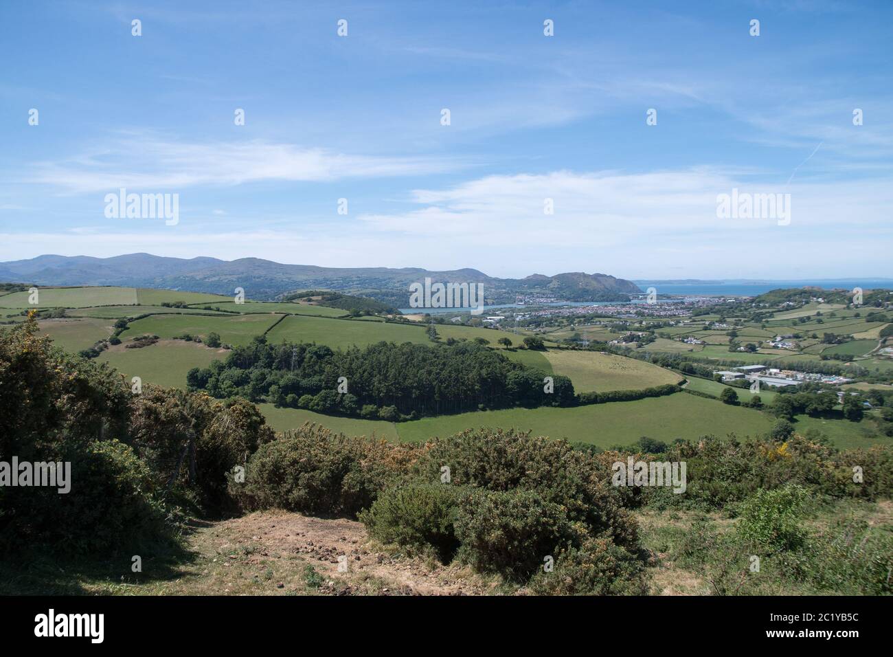 View towards Conwy from Colwyn Heights Stock Photo Alamy