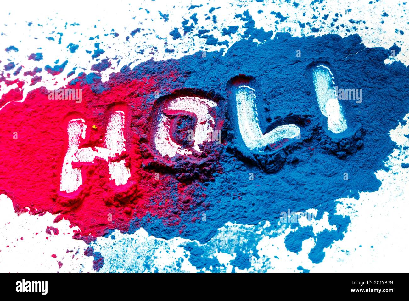 abstract powder splatted background. Colorful powder explosion on white background. Colored cloud. Colorful dust explode. Paint Stock Photo