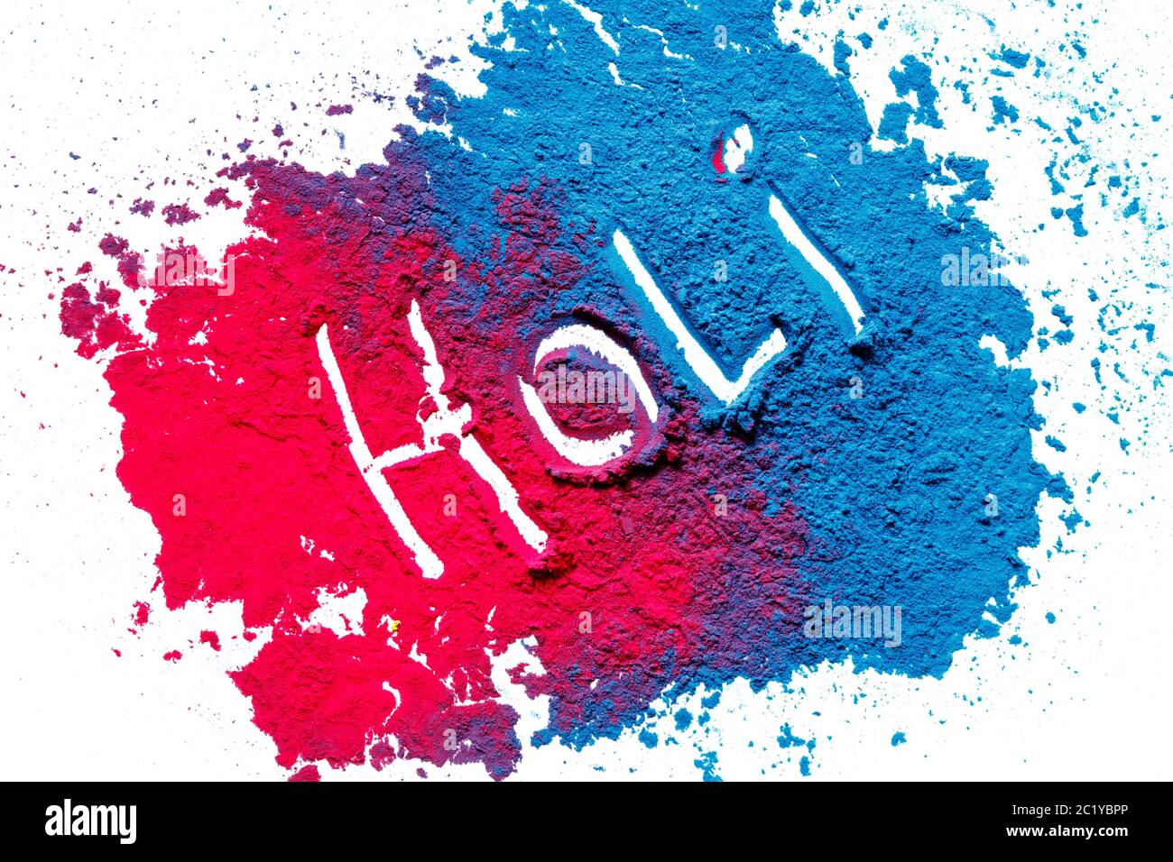 abstract powder splatted background. Colorful powder explosion on white background. Colored cloud. Colorful dust explode. Paint Stock Photo