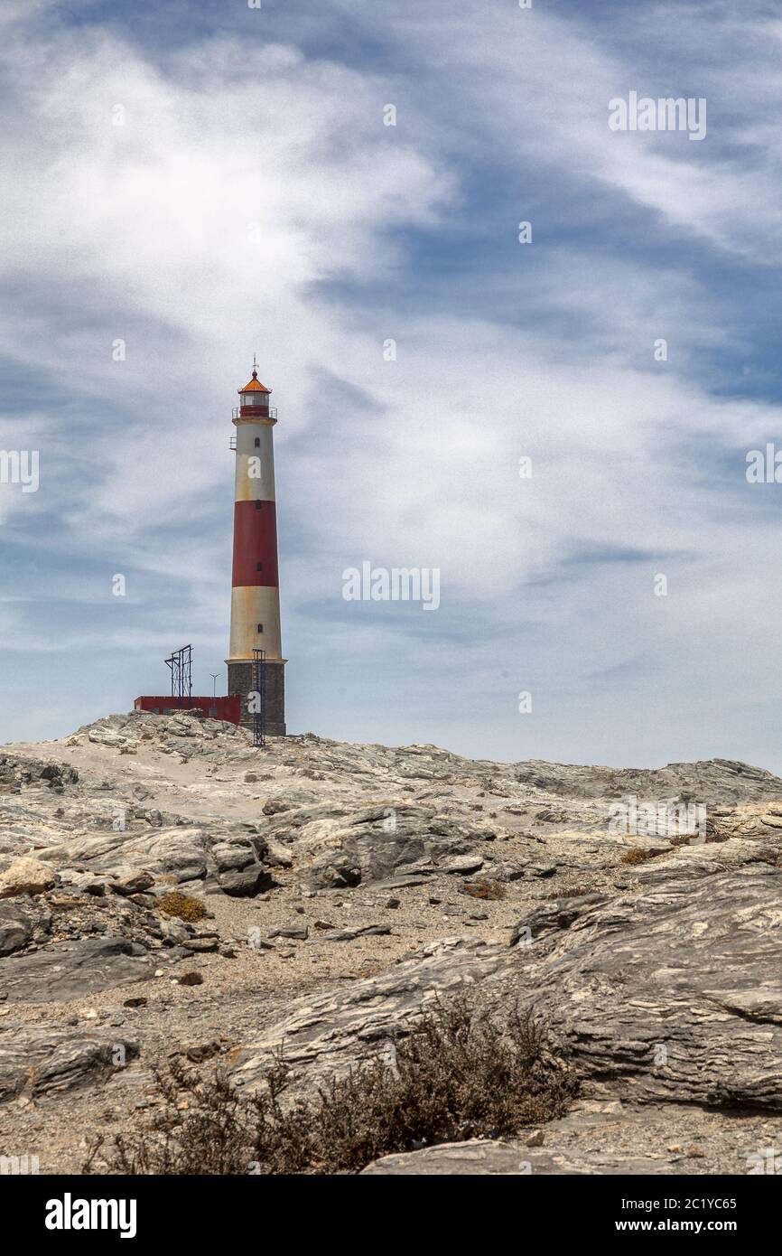Lighthouse at Diaz Point Stock Photo
