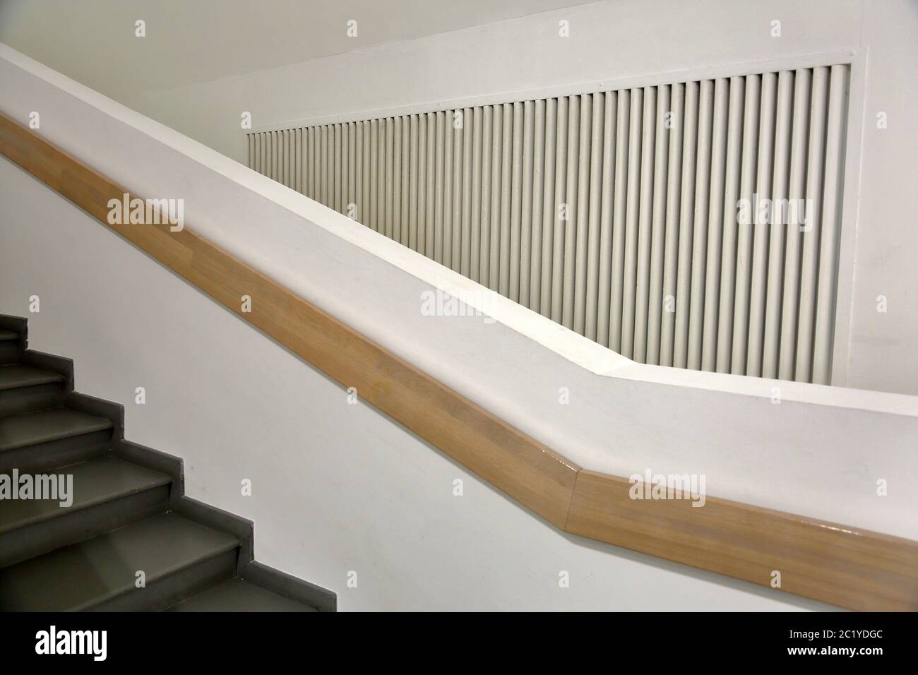 Minimalistic interior design in high-tech style in bright tones Stock ...