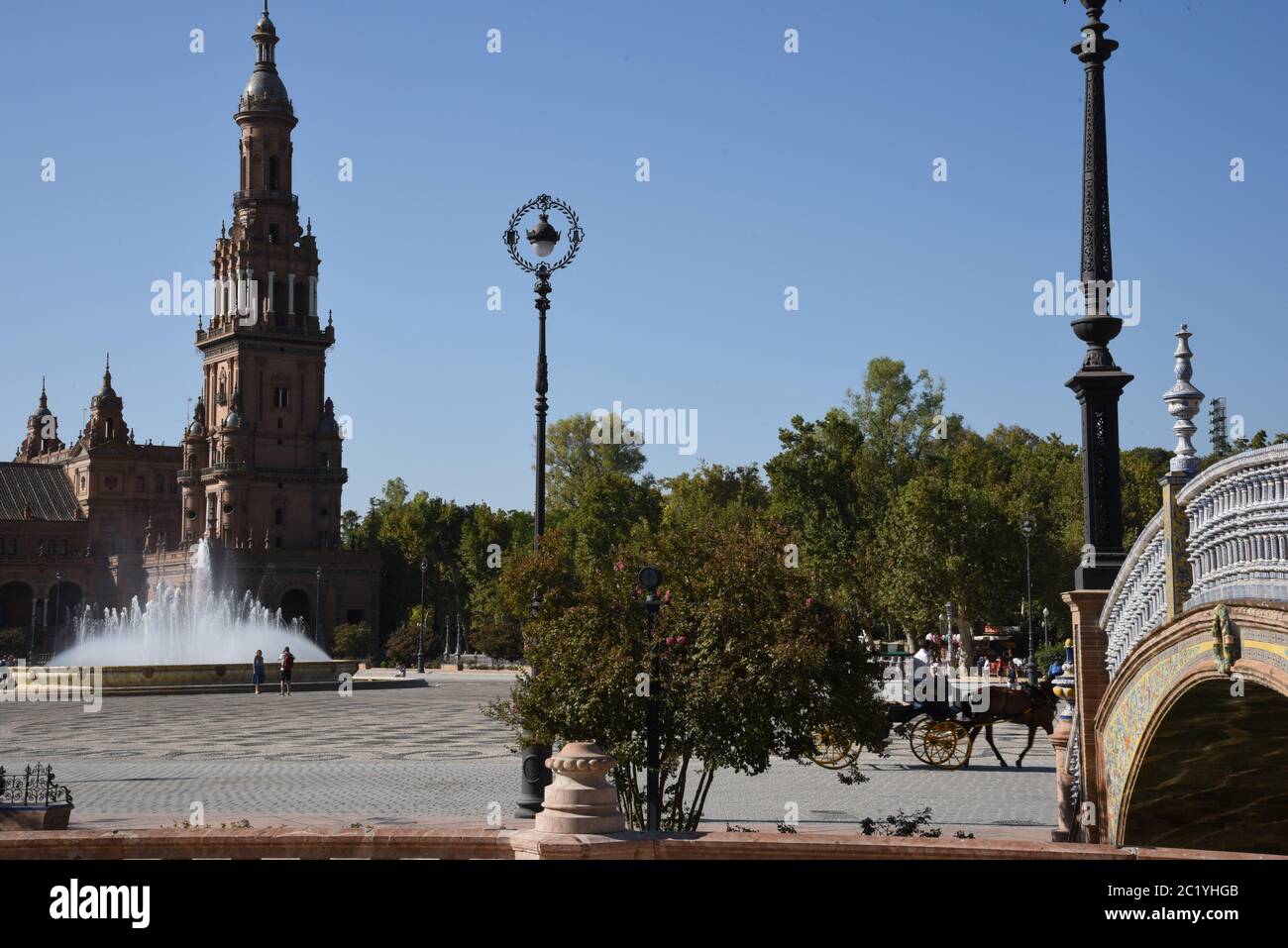 View of Plaza España, Seville Stock Photo