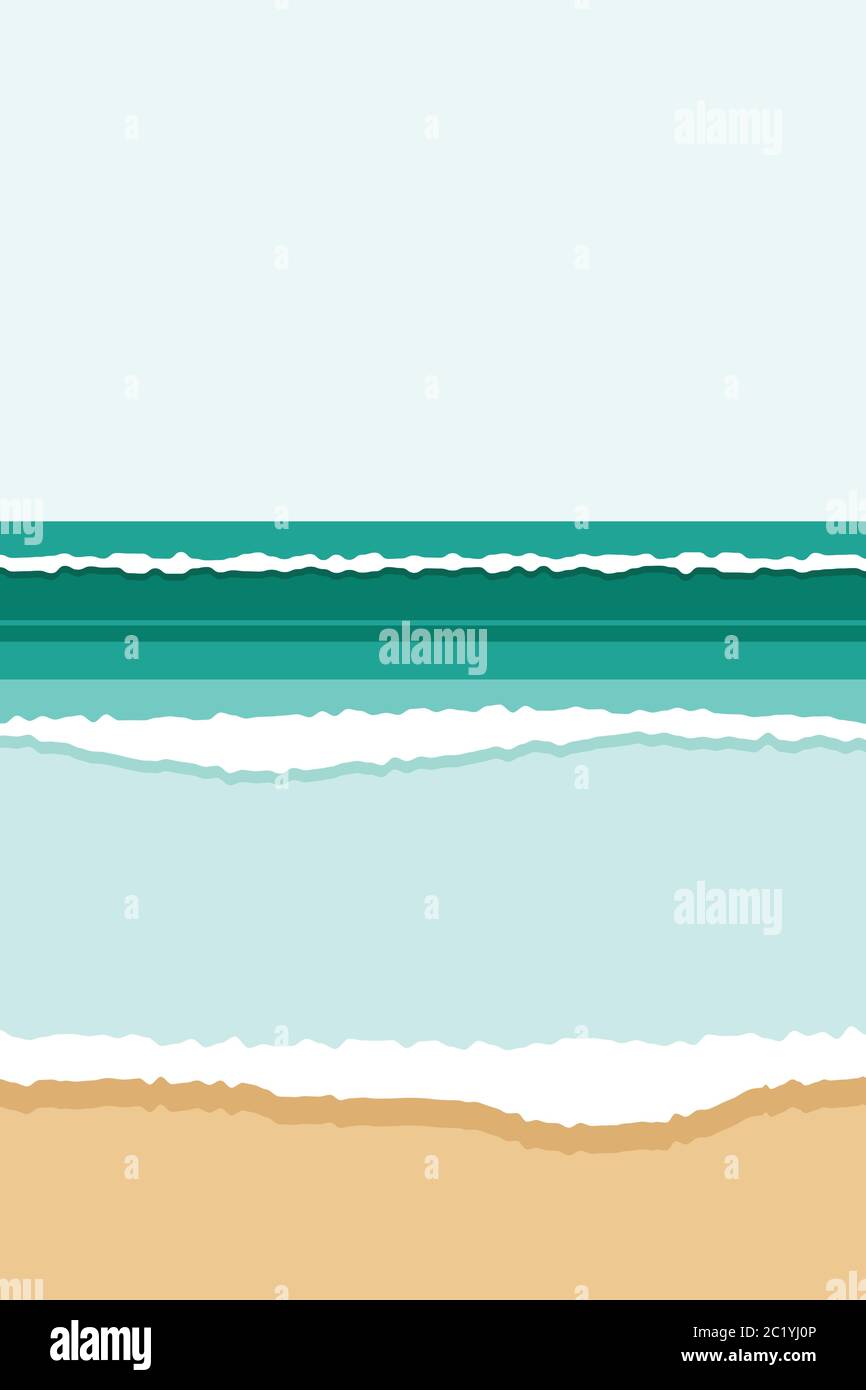 Abstract flowing sea blue wave minimal simple flat design background. Design element template