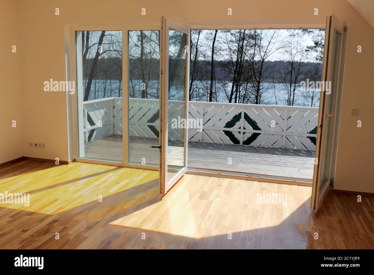 Apartment with lake view Stock Photo - Alamy