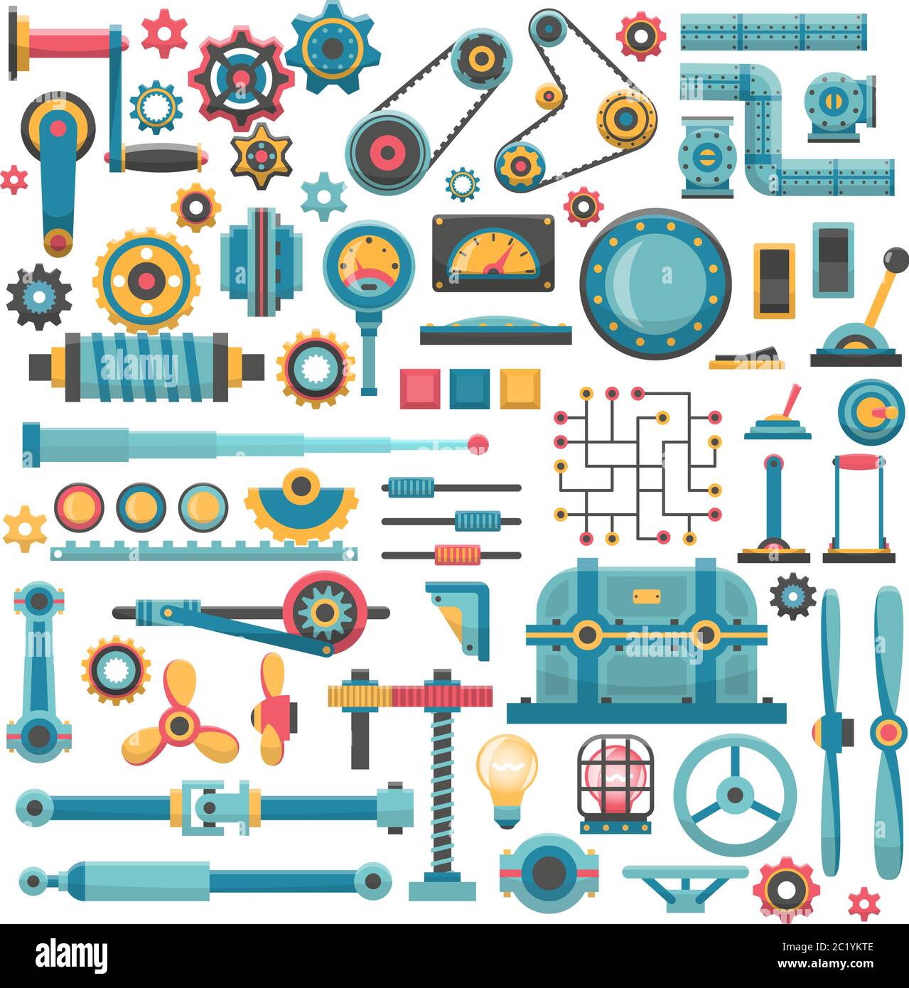 parts of machinery Stock Vector