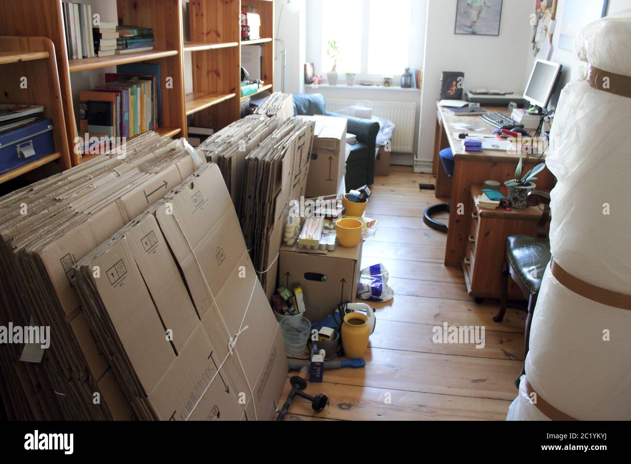 chaos of moving Stock Photo