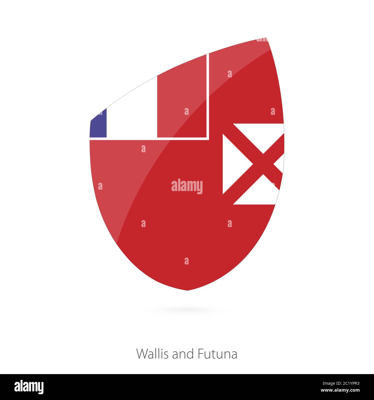 Flag of Wallis and Futuna. Vector Illustration. Stock Vector
