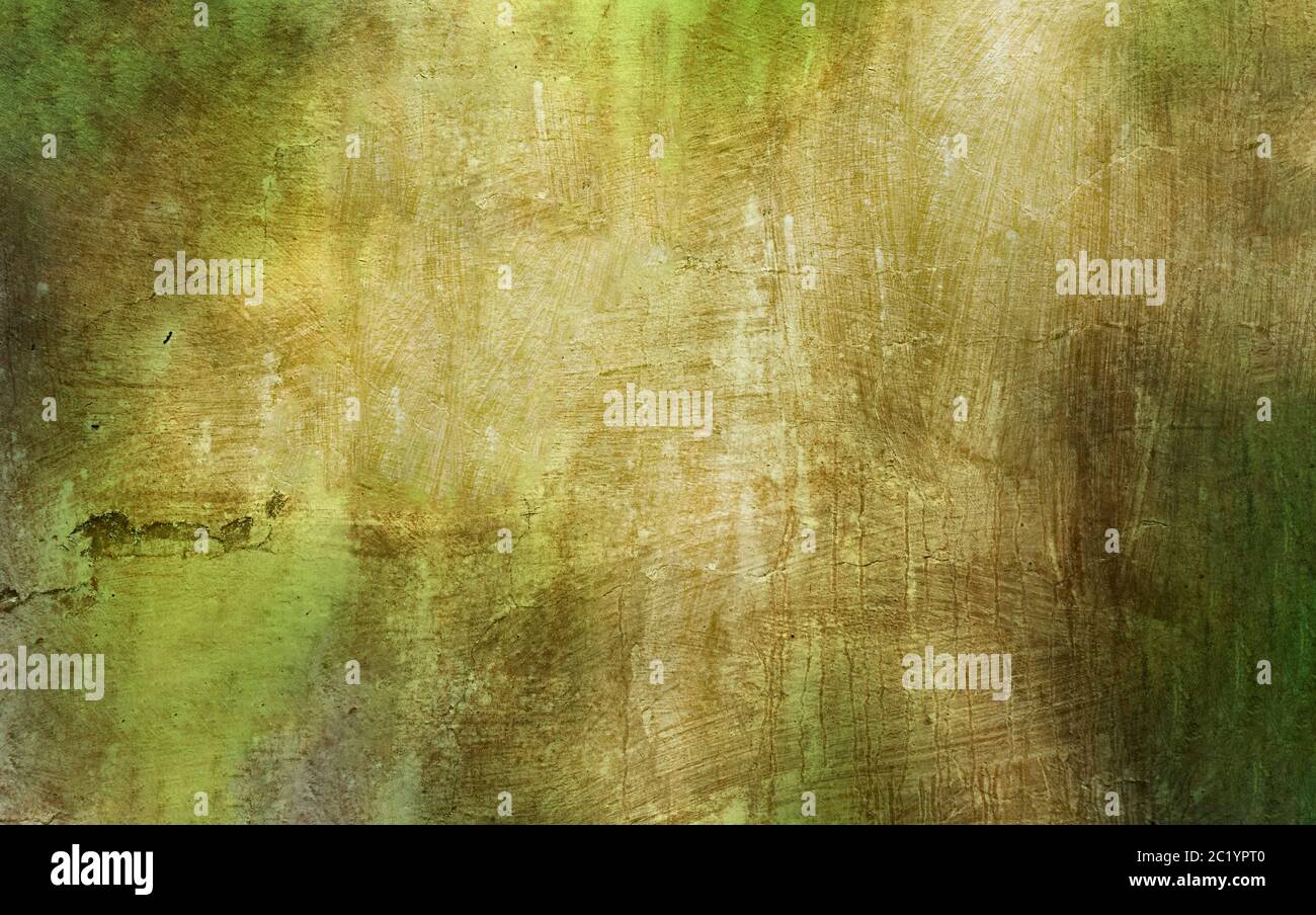 Abstract green brown distressed stone texture grunge effect background stock photo Stock Photo