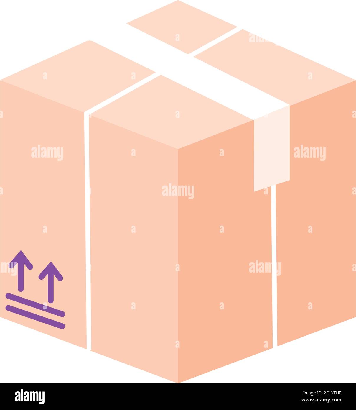 Box design, Safe delivery quarantine logistics and transportation theme