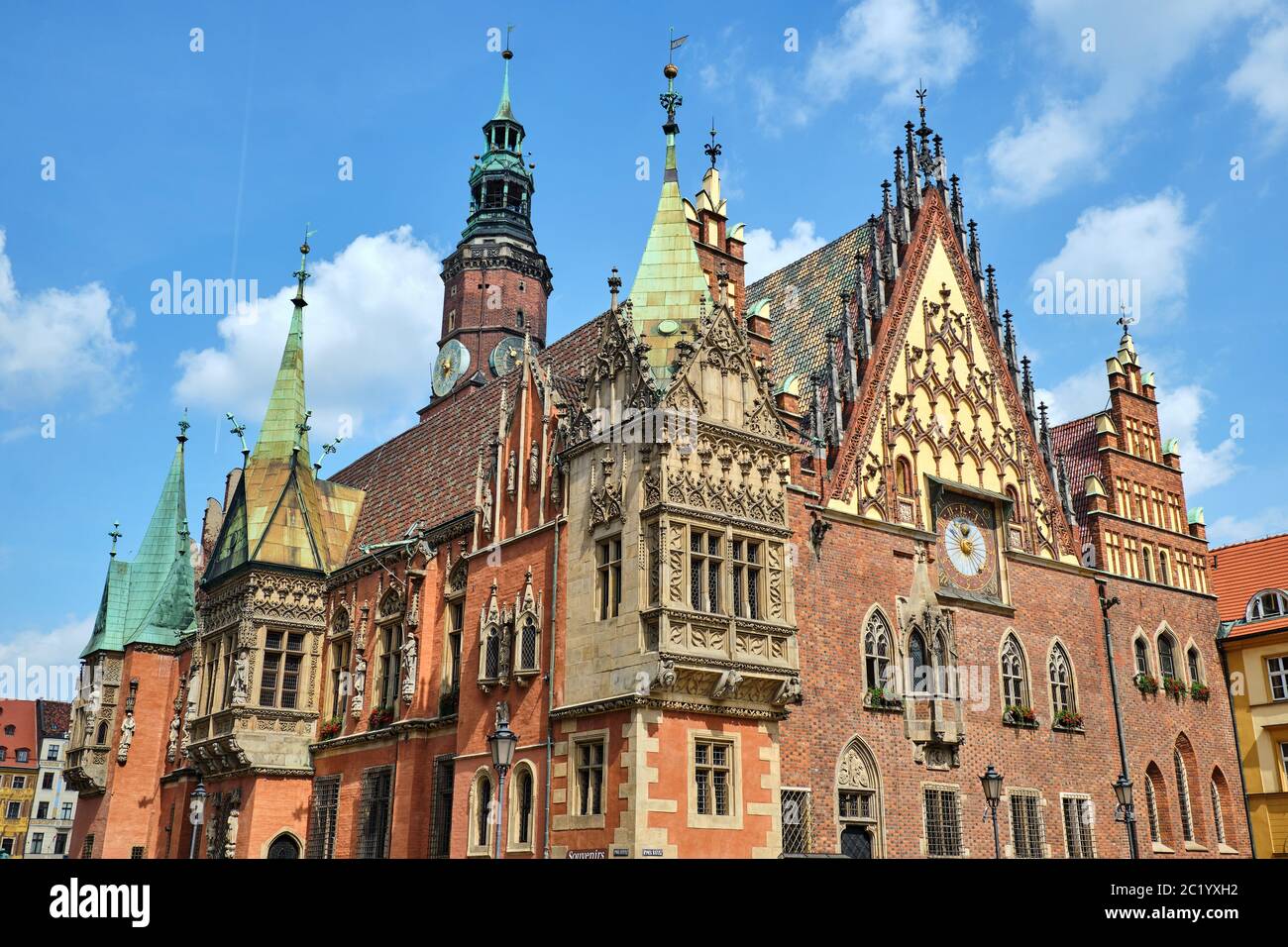 The beautiful Old Town Hall Of Wroclaw in Silesia, Poland Stock Photo