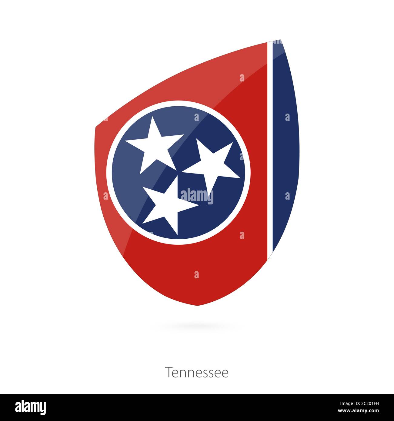 Flag of Tennessee. Vector Illustration. Stock Vector