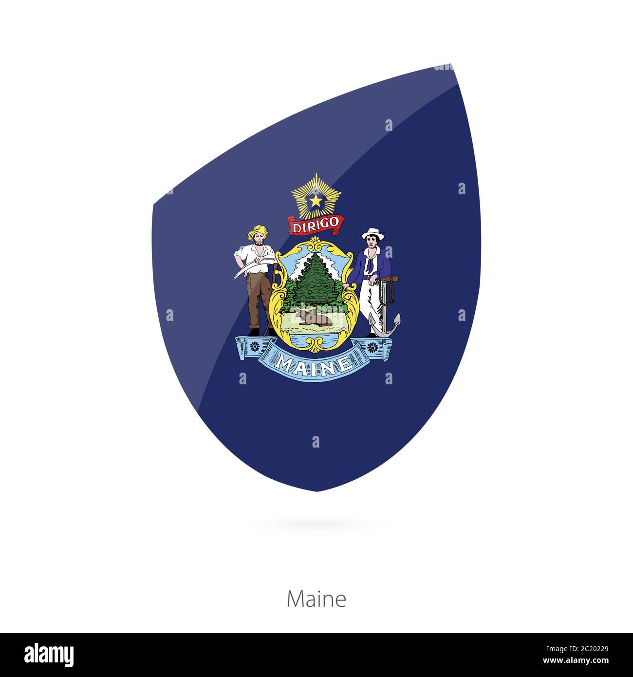 Flag of Maine. Vector Illustration Stock Vector Image &amp; Art - Alamy