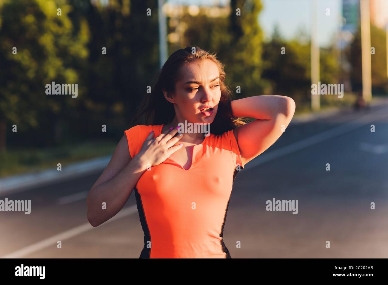 Hot and sweaty after exercise hi-res stock photography and images - Alamy