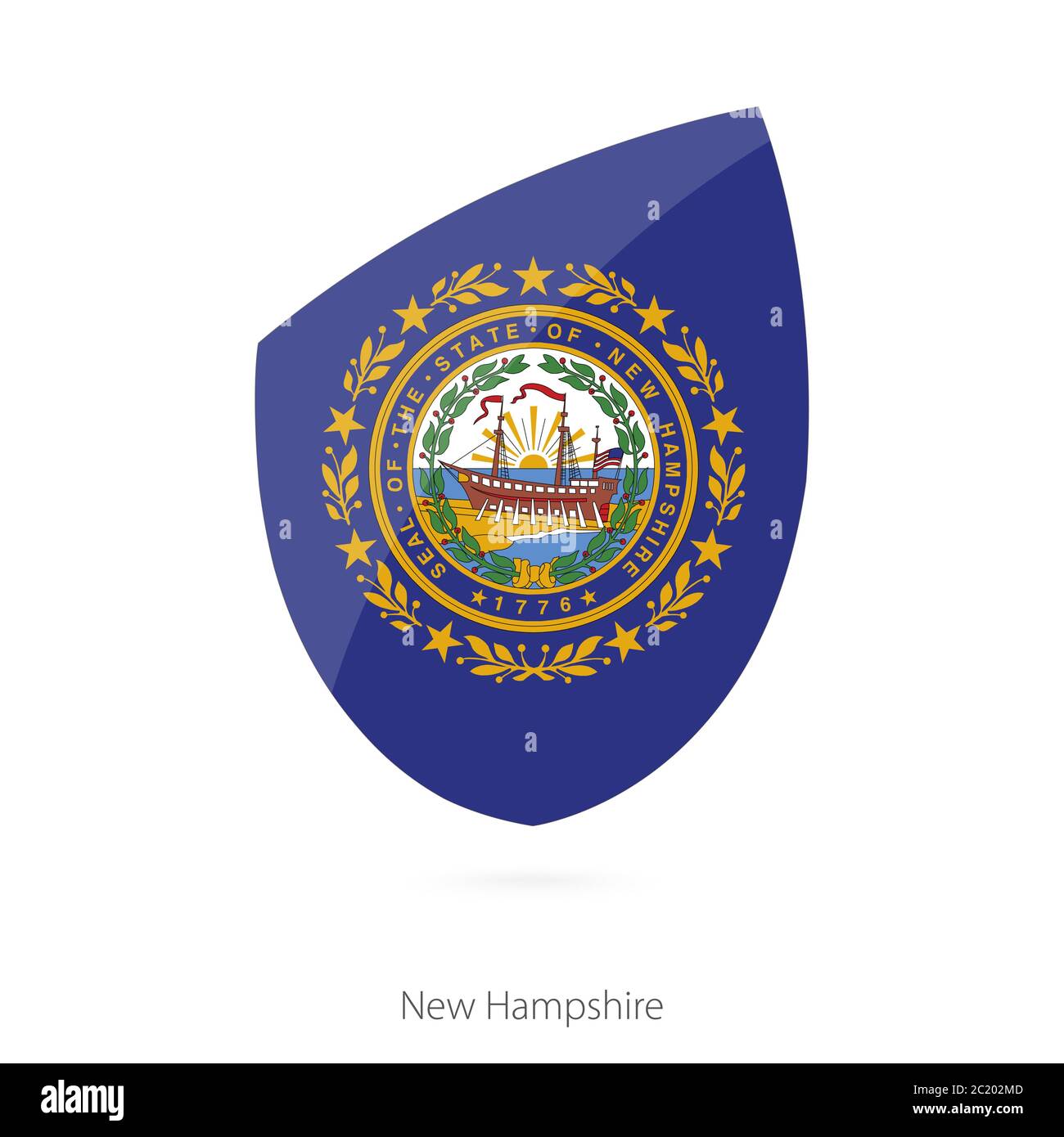 Flag of New Hampshire. Vector Illustration Stock Vector Image & Art - Alamy