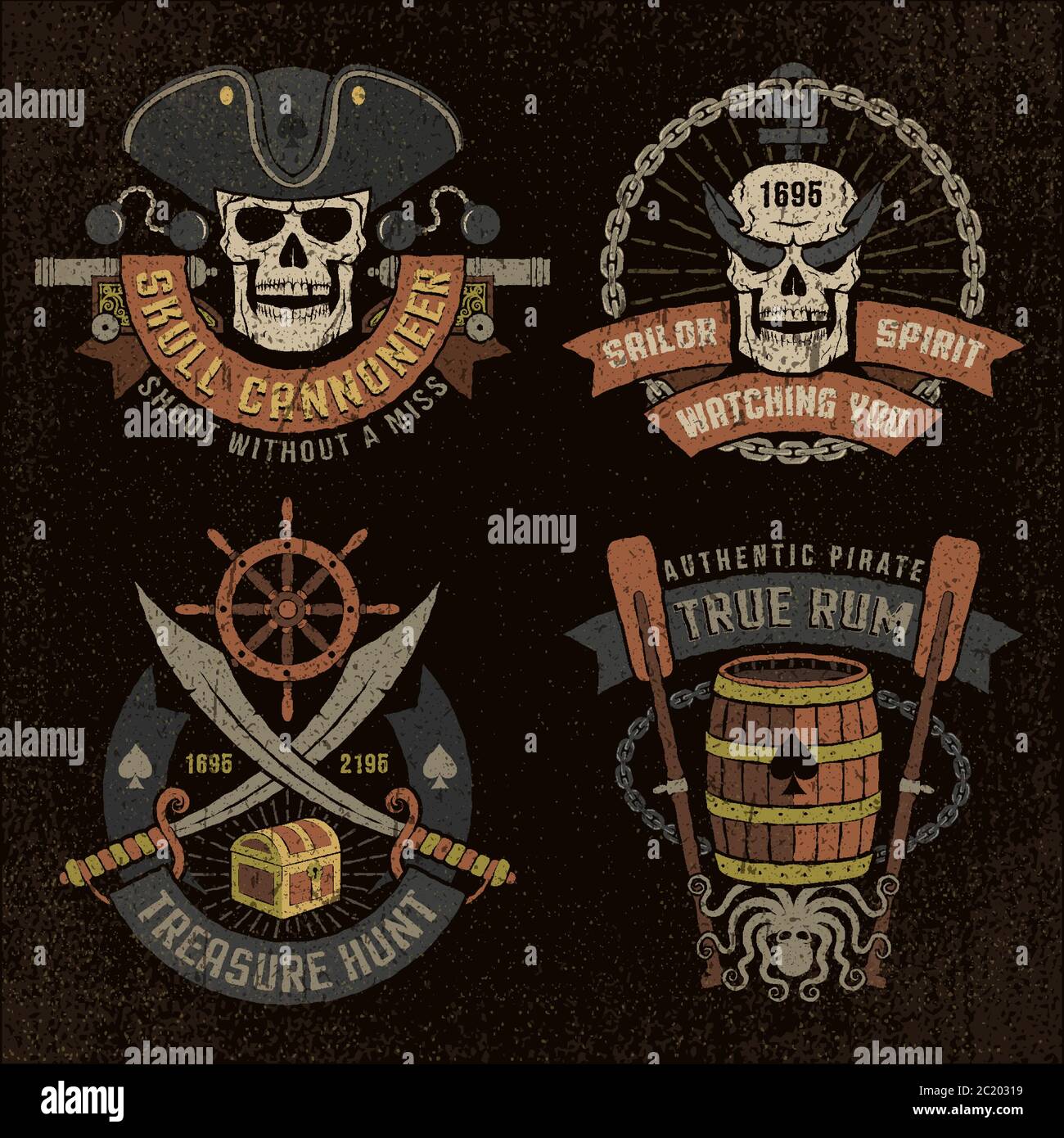 Octopus pirate Stock Vector Images - Alamy