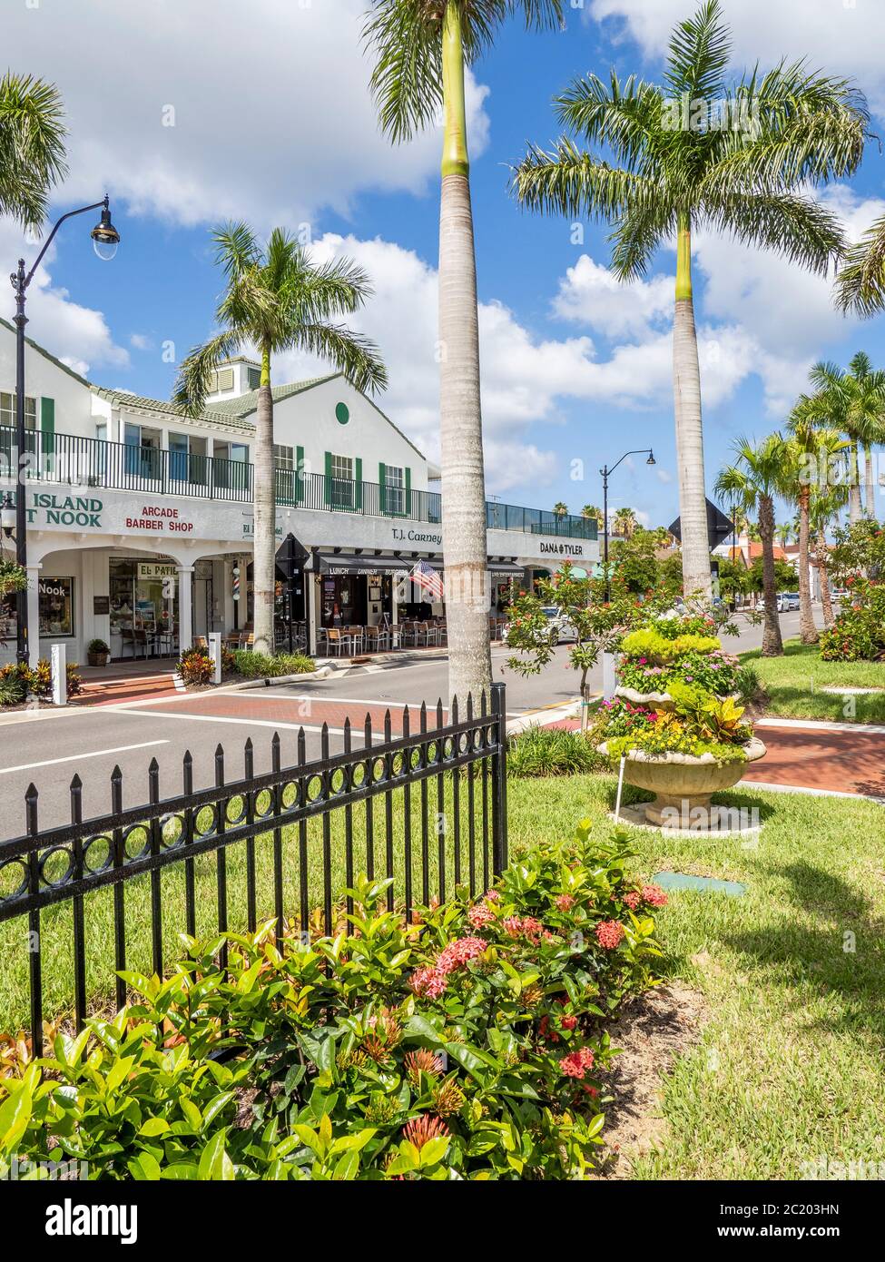 West Venice Avenue in the Gulf Coast city of Venice Florida in the United States Stock Photo