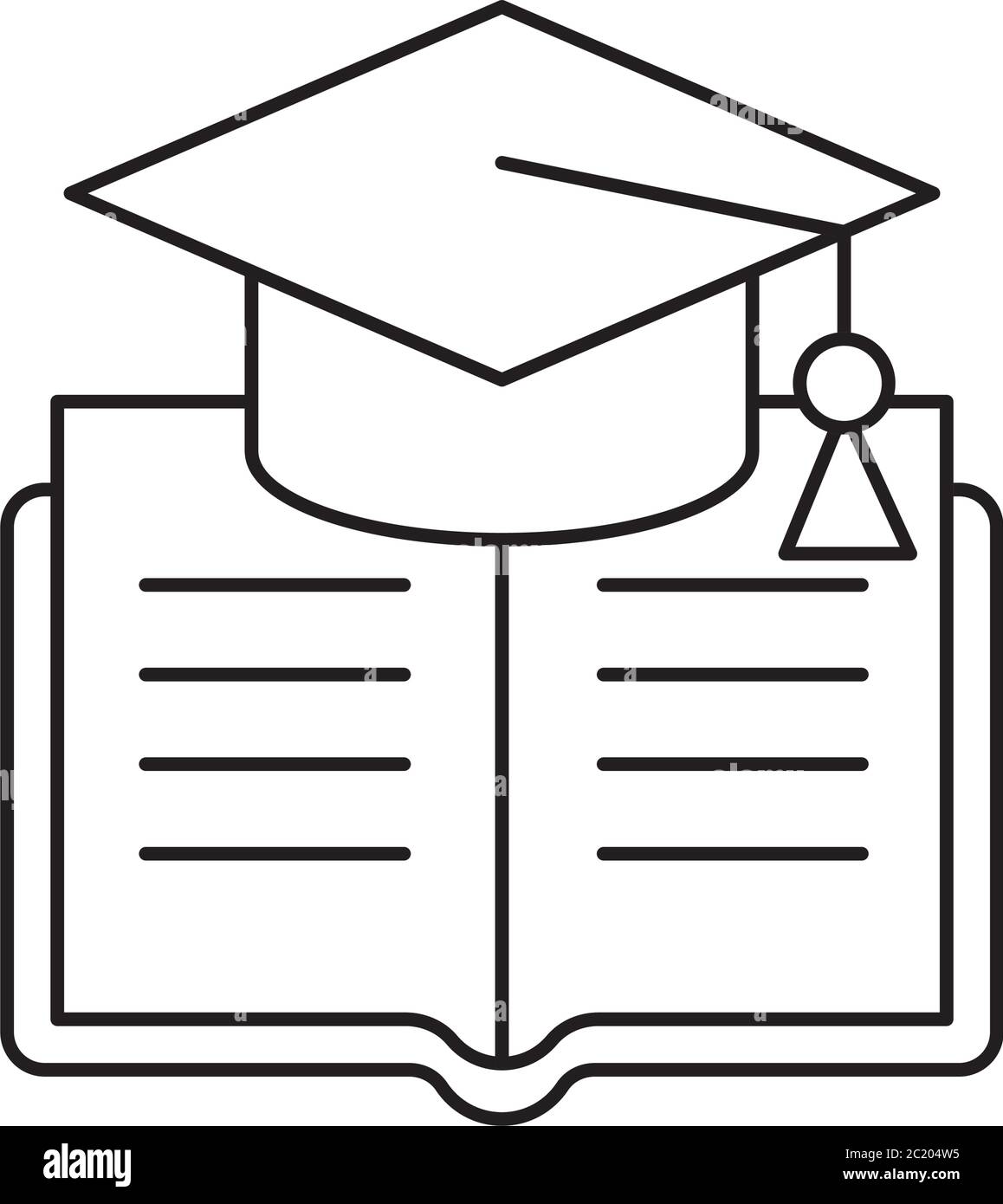 Ebook with graduation cap silhouette style icon design, Education