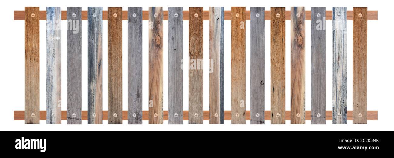 Wooden fence isolated on white background. Object with clipping path ...
