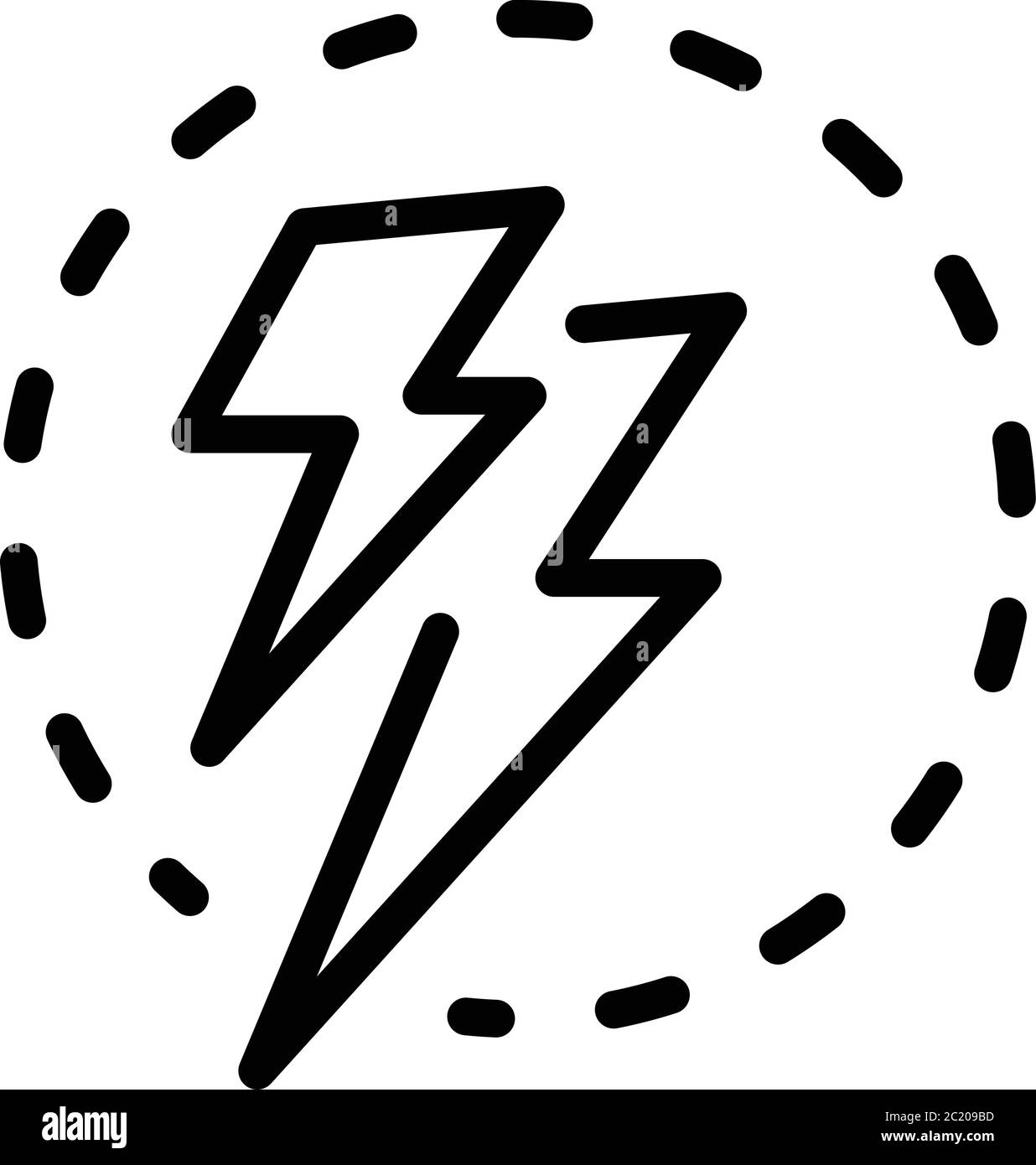 Two lightning icon, outline style Stock Vector Image & Art Alamy