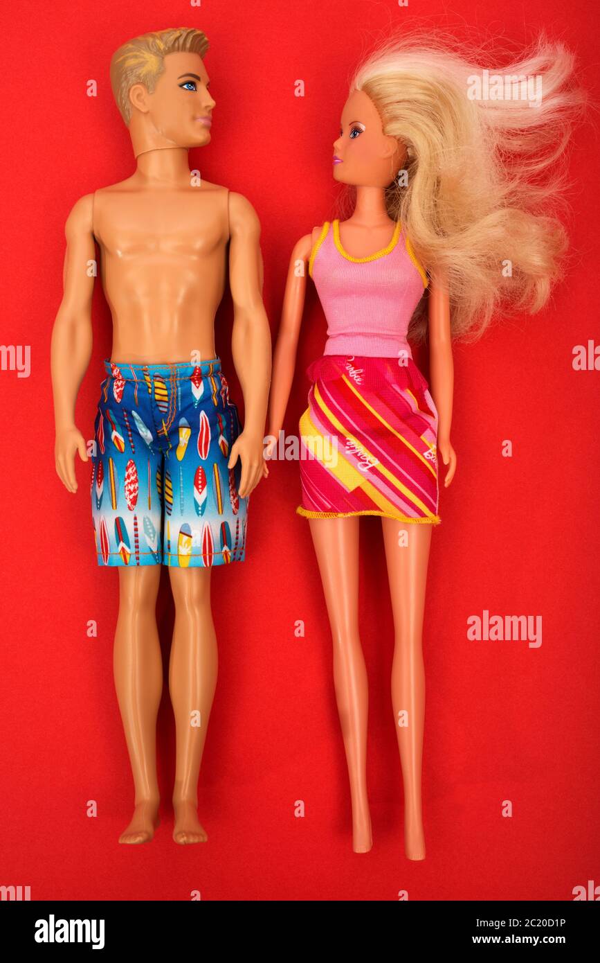 Ken and Barbie dolls Stock Photo