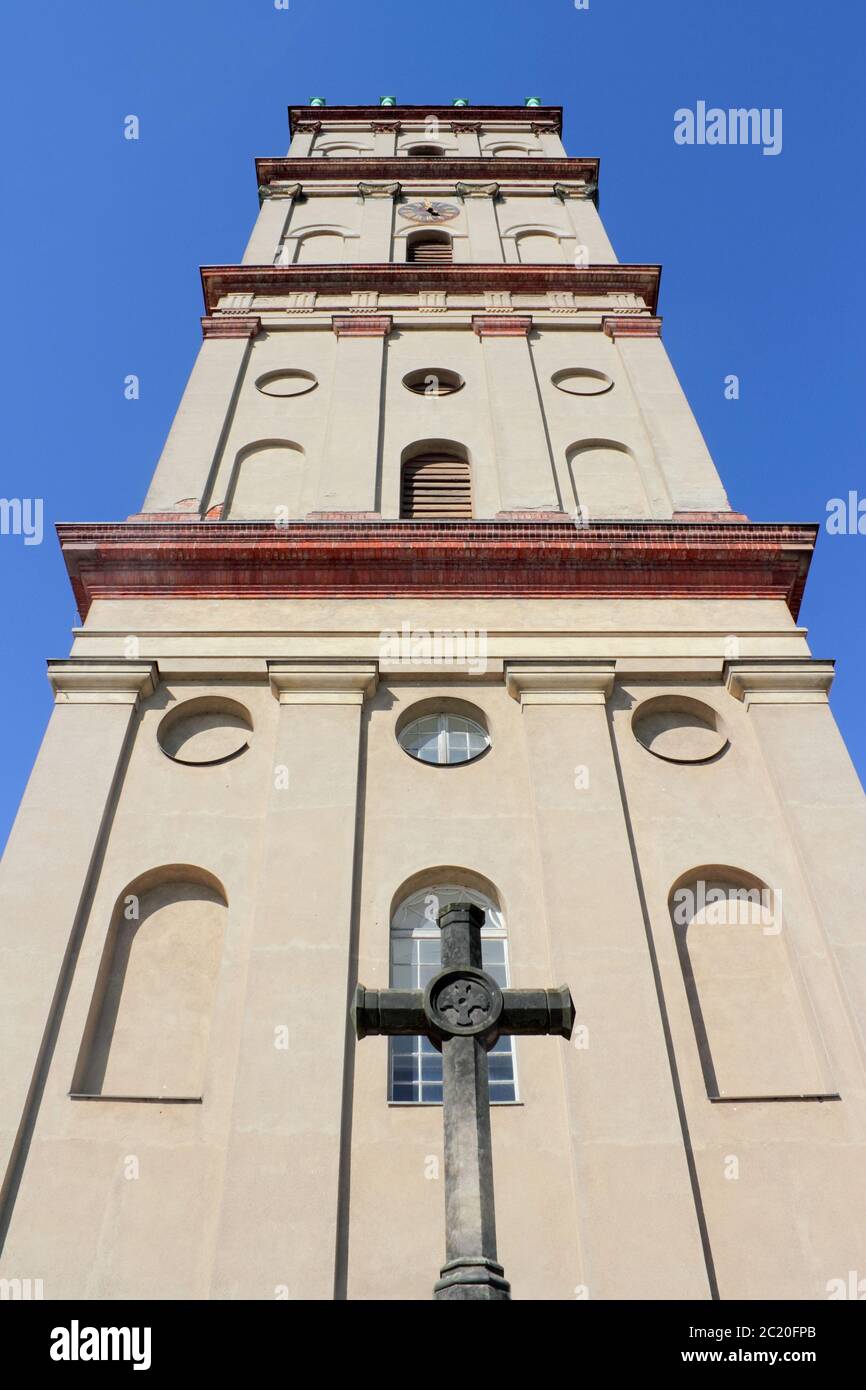 Church tower with cross hi-res stock photography and images - Alamy