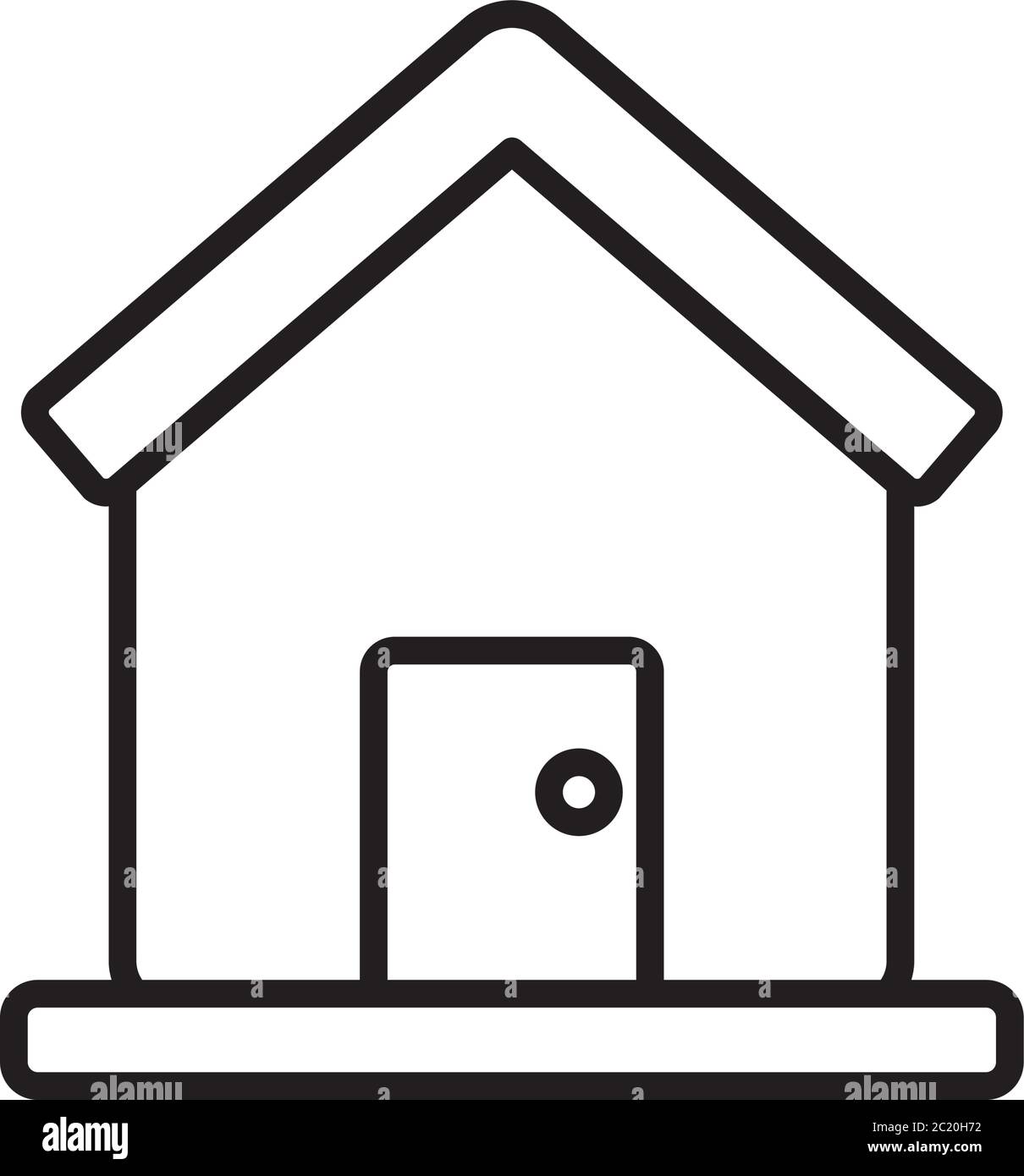 house icon over white background, line style, vector illustration Stock ...