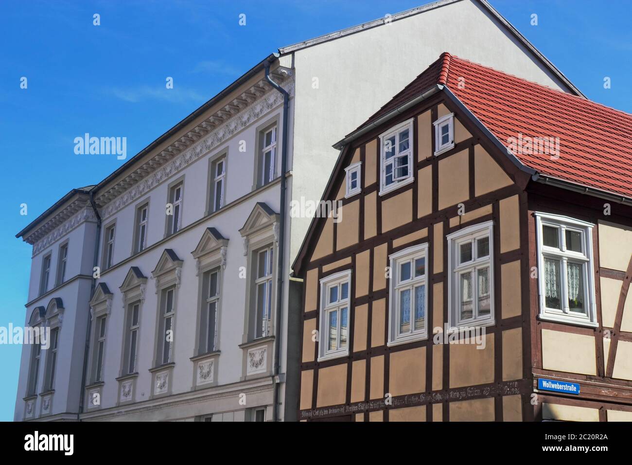 Half-timbered and Wilhelminian style Stock Photo