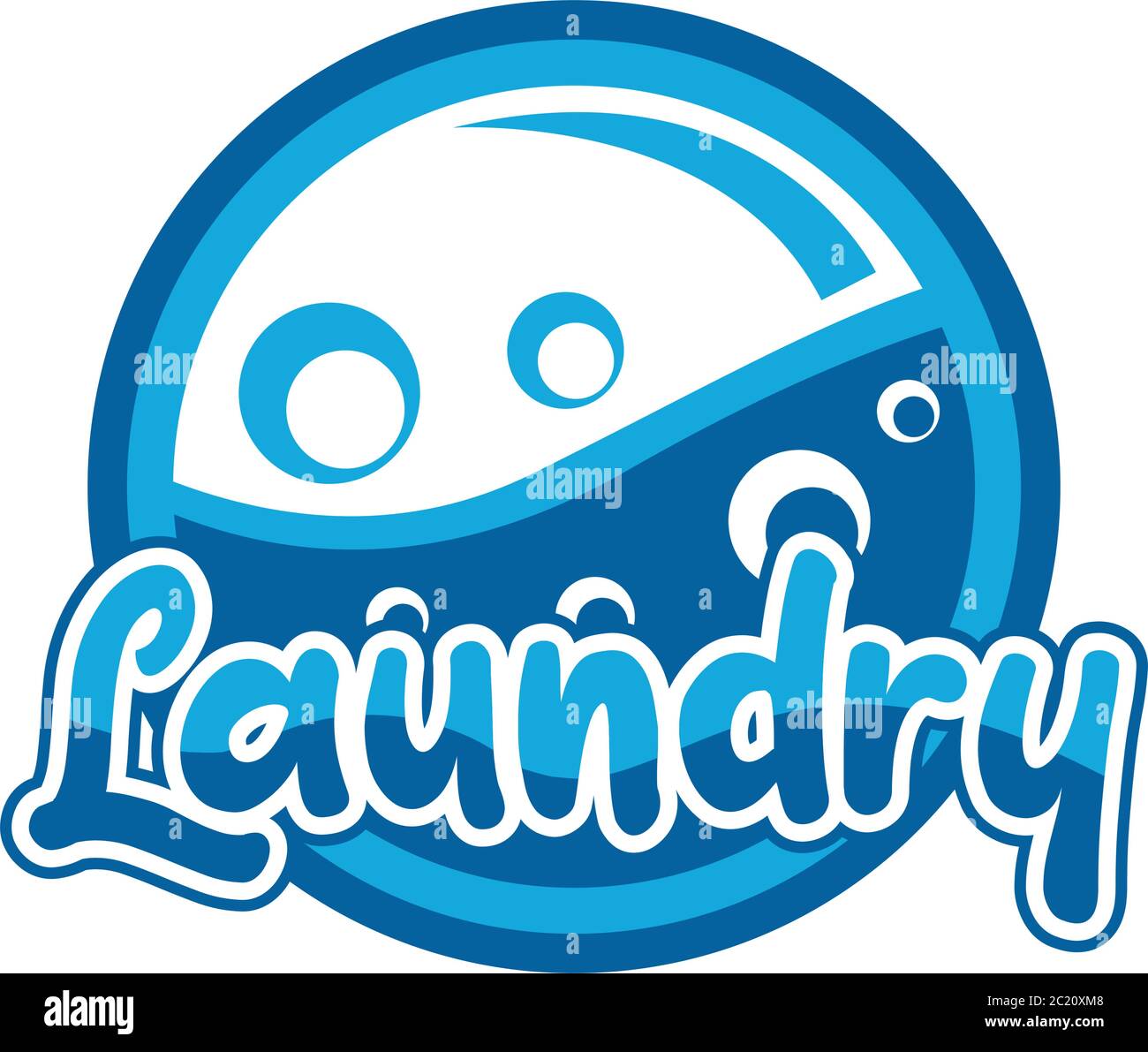 laundry logo for your business isolated on white background
