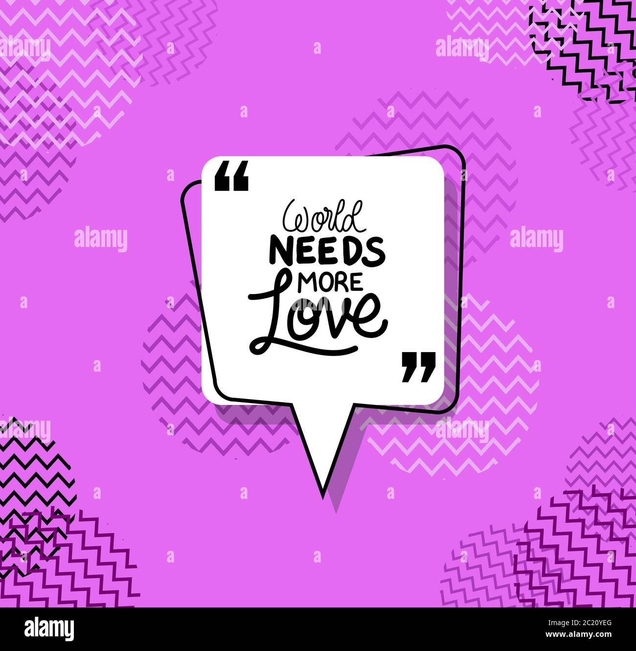 World needs more love design of Quote phrase text and positivity theme ...