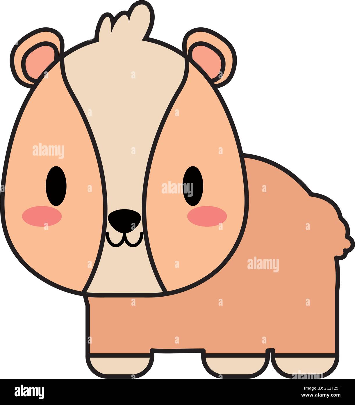 Cute hamster kawaii chibi drawing style Royalty Free Vector