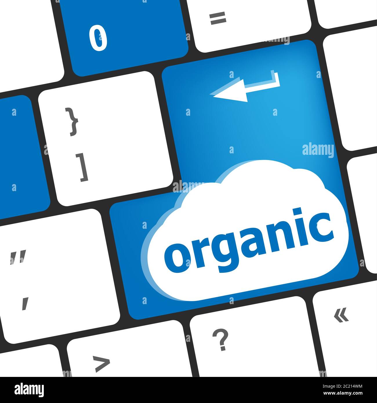 organic word on computer keyboard key button Stock Photo