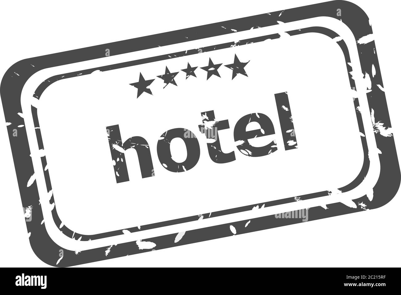 hotel grunge rubber stamp isolated on white background Stock Photo