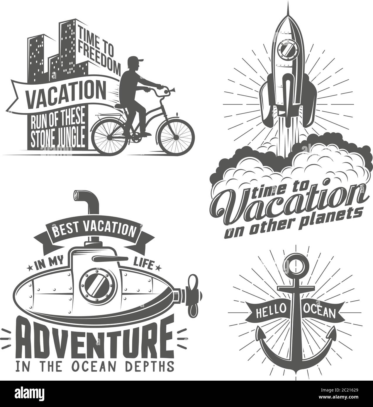 vacation logo Stock Vector