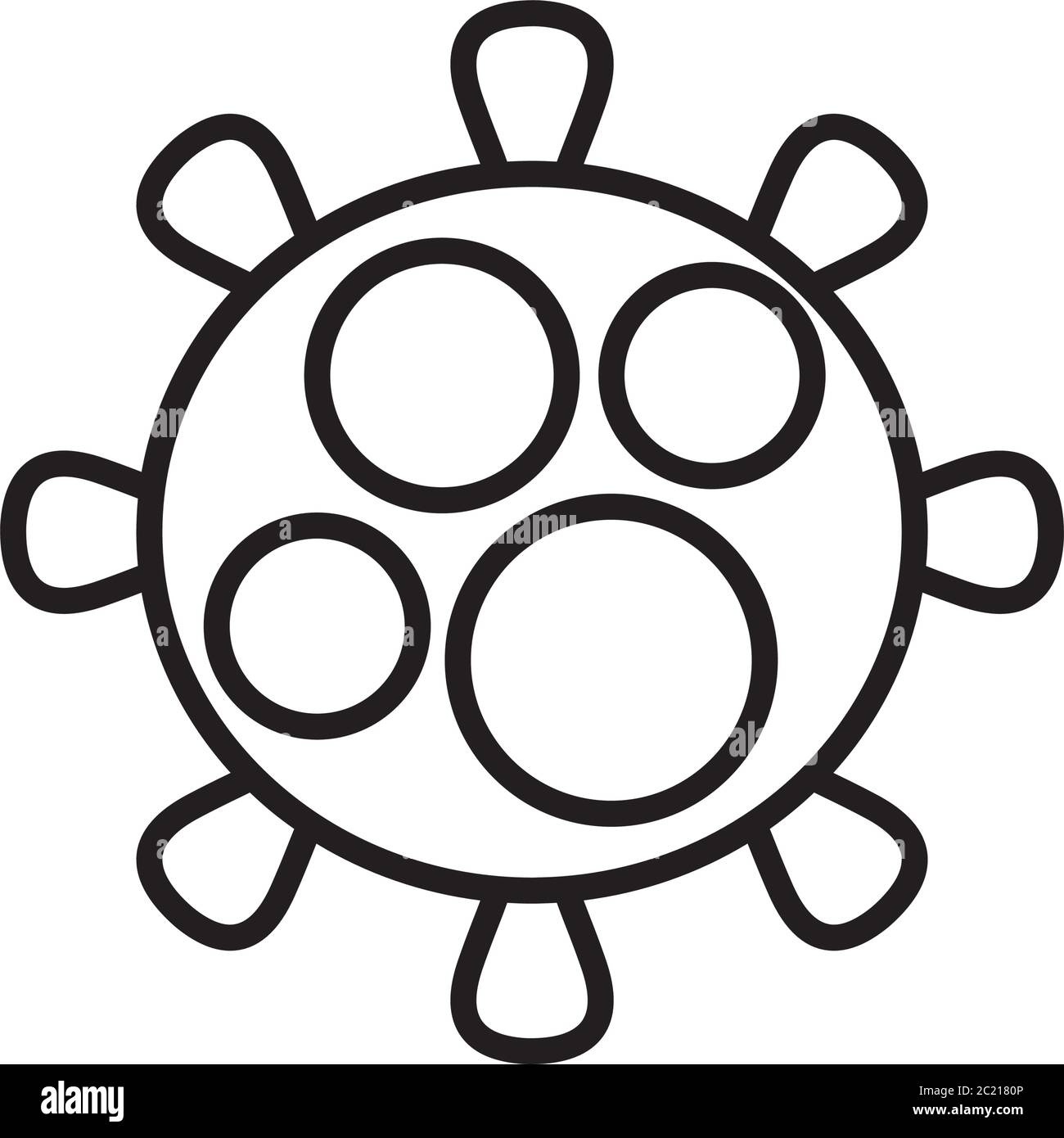 coronavirus icon over white background, line style, vector illustration ...